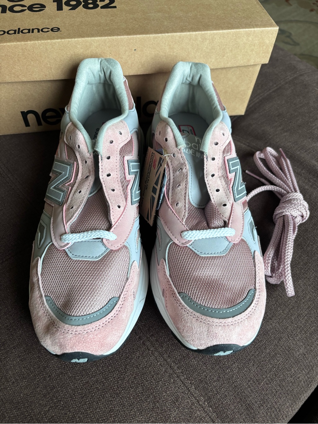 New Balance Pink And Light Gray Athletic Sneakers